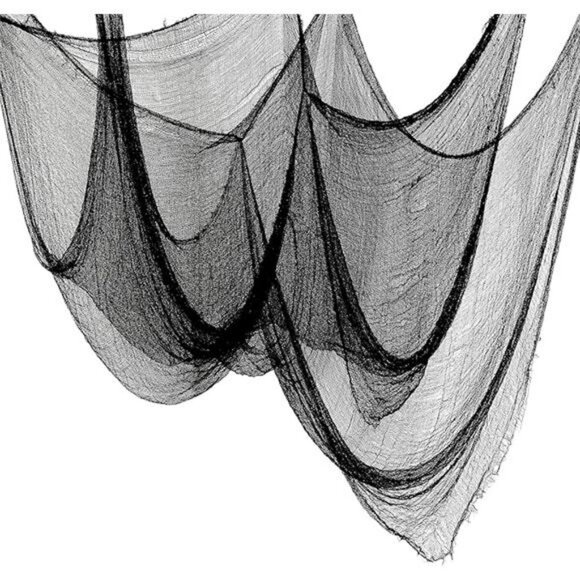 5Pcs Halloween Creepy Cloth Black 30×72inch - Halloween Decorations Clearance - Picture 7 of 7